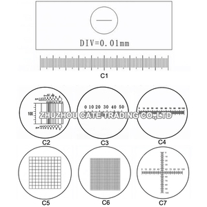 943 DIV 0.05mm צלב אופטי זכוכית מיקרוסקופ עינית בתוך מיקרומטר עבור מדידה - Product Image 5