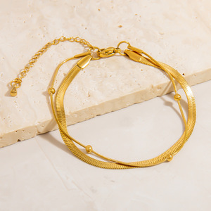 Stainless Steel Bracelet <b>Star</b> O-Chain 18K Gold Plated Women's Jewelry <b>Light</b> Luxury High-End Fashion Chain Bracelet - Product Image 4