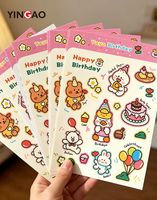 Individuelle Kiss-Cut-Aufkleberbögen: Niedliche Cartoon-Tier-Sticker, Wasserfeste Vinyl-Aufkleber für Kindergeburtstage und Partydekoration