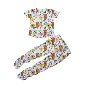 <span class=keywords><strong>Ensemble</strong></span> deux pièces pour filles, mode enfant, chemises à manches courtes avec leggings, tissu en soie de lait, nouveau-né à 16 <span class=keywords><strong>ans</strong></span>, costume pour enfants - Product Image 2