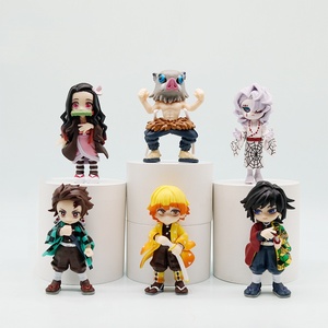 Set di 6 Statuette <span class=keywords><strong>Anime</strong></span> <span class=keywords><strong>Demon</strong></span> <span class=keywords><strong>Slayer</strong></span>: Kamado Tanjirou, Kamado Nezuko, Agatsuma Zenitsu, Hashibira Inosuke, Decorazioni Blind Box - Product Image 5