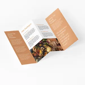 Toptan özel yüksek kaliteli A3 A4 A5 boyutu reklam promosyon renk katlanmış broşür, broşür, broşür baskısı