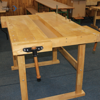 Établi carré pour 4 personnes établi en bois établi en bois massif pour table d'enseignement pour enfants bricolage fait à la main