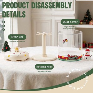 Boîte de rangement rotative pour poupées de Noël, empilable, transparente, anti-poussière, pour jouets en peluche et <span class=keywords><strong>porte</strong></span>-<span class=keywords><strong>clés</strong></span>, cadeau de Noël - Product Image 5