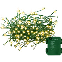 Guirlandes lumineuses à piles, fil de cuivre argenté, blanc chaud, blanc froid, pour arbre de Noël, décoration de mariage et de fête