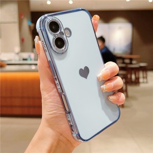 Funda de Teléfono TPU con Diseño de Corazón Lateral para Chicas, Linda y Elegante, Funda Protectora con Forma de Corazón para iPhone 14 13 12 11 - Product Image 3