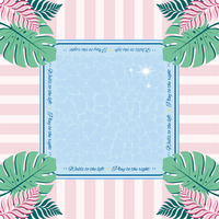Tapis de mahjong américain de 31,5 pouces, housses de table antidérapantes et insonorisantes avec des imprimés de feuilles tropicales rose preppy pour les soirées de jeux à la maison