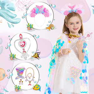 HP Venta al por Mayor Nuevo Estilo Vestido de Sirena para Niñas con Capa Brillante de Princesa para Celebración Navideña Infantil - Product Image 3