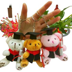 Venta al por mayor Mini osos de graduación regalo de temporada de graduación lindos animales de peluche estudiantes oso de peluche llaveros Juguetes - Product Image 1