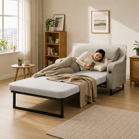 Canapé-lit-bureau Vanbow moderne trois-en-un avec rangement pliable, combinaison idéale pour les appartements et les hôtels