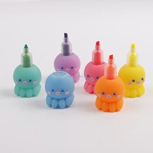 Surligneurs empilables H-TONE en silicone, forme d'animaux mignons, mini surligneurs pour écrire, dessiner, fournitures de bureau et scolaires - Product Image 5