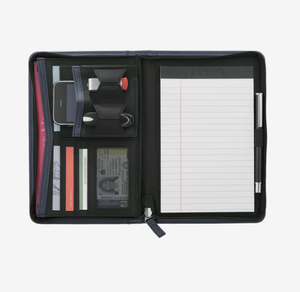 Ensemble cadeau promotionnel exécutif personnalisé avec votre logo, mini porte-documents zippé en similicuir, organiseur d'affaires - Product Image 6