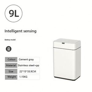 9L Intelligent Trash Can Automatic Dustbin Home Smart <b>Sensor</b> Electric Wast <b>Bin</b> for <b>Kitchen</b> Bathroom and Office Custom Logo - Product Image 2
