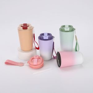 <b>Large</b> Capacity Gradient Color Outdoor Handle Tumbler 30oz Stainless Steel Car <b>Mug</b> Travel Gift Cup - Product Image 2