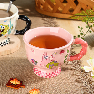 Taza de cerámica de Bob Esponja con diseño de dibujos animados, 350 ml, para té y café, para niños y adultos, ideal para regalo. - Product Image 1