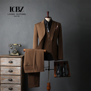 High-end Men's <strong>Suit</strong> Formal Business Attire British Gentleman's Casual Professional Wear <strong>Korean</strong> Style Slim Fit Fashion <strong>Suit</strong> - Product Image 6