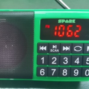 Radio FM portable Spark avec haut-parleur intégré, batterie rechargeable, 64,0-108,0 MHz, corps en plastique, écran numérique - Product Image 2