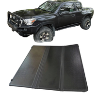 Couvercle de tonneau pliant rétractable en fibre de verre pour camionnettes Hilux Fonction de verrouillage étanche-Tr-fold Quad-fold