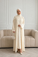 Nouvelle Arrivée Sharut OEM/ODM Dubaï Abaya Luxe Aïd Robe Islamique Musulmane Femme Modeste Été Dentelle Fleurie Bordure Ouverte Abaya 2026