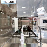 Acier inoxydable Crème Glacée Dessert Remorque Alimentaire Four à Pizza Électrique Boba Thé Jus Bar Chariot Snack Résistant À La Rouille En Vente