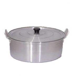 Olla Grande de Aluminio de Alta Calidad para Sopa y Caldo, con 2 Asas y Tapa, para Cocinas de Gas e Inducción, Venta al por Mayor para Papúa Nueva Guinea - Product Image 1