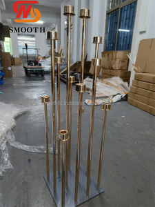 SMOOTH 12 Arms Gold Candle Holder Candelabras Weddings <b>Table</b> Centerpieces Decoration Candle Holders for <b>Table</b> Centerpiece - Product Image 6