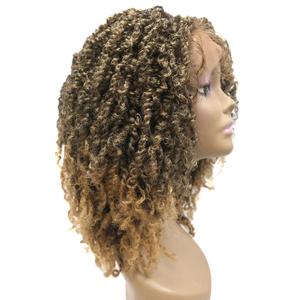 Nouveautés Perruques synthétiques de haute qualité en fibre résistante à la chaleur, style dreadlocks néerlandaises, pour femme noire, <span class=keywords><strong>perruque</strong></span> transparente sans nœuds, torsades printanières, avec devant transparent - Product Image 3