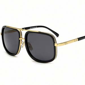 Gafas de Sol Cuadradas con Marco Grande de Metal para Mujer, Diseño Vintage de Lujo, Protección UV400, Logotipo Personalizado, Venta al Por Mayor - Product Image 5