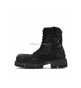 Extra punta redonda desgastada Unisex seguridad escalada senderismo Biker botas vestido Derbies zapatos algodón lona hombres huelga botas - Product Image 4