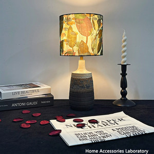 Table Lamp With Liberty Fabric E27 LED Bulb Base Switch Control Modern Simple Design Ambient <b>Lighting</b> Decor - Product Image 3