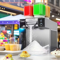 Machine à glace pilée professionnelle pour usage domestique et commercial HS-80A 750W 220V en acier inoxydable avec commande par bouton, équipement pour la préparation de neige de lait