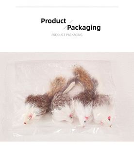 Giocattolo Interattivo Ecologico per Gatti con Piuma, Pelle di Coniglio 5cm per Stuzzicare e Insegnare a Catturare Topi, Gioco da Interno - Product Image 6