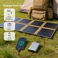 Sac à dos tactique solaire de grande taille 55L, sac d'assaut Molle pour les voyages, le camping, la randonnée, la pêche, avec chargeur de panneaux solaires 60W