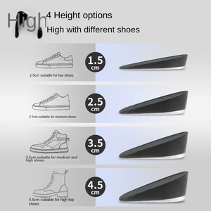 1.5ซม./2.5ซม./3.5ซม. PU เจลรองส้นเท้าเพื่อความสบายพื้นรองเท้าเพิ่มความสูงและบรรเทาอาการปวดส้นเท้า - Product Image 2