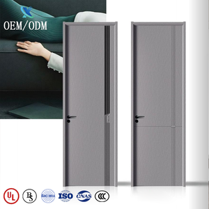 Venta Puerta de madera Proyecto de laminado interno Diseño de puerta Interior Cristal de carbono Impreso <span class=keywords><strong>Puertas</strong></span> de madera de fuego sólido para habitación interior - Product Image 5