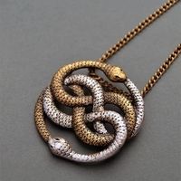 Collier unisexe avec pendentif en nœud de serpent, bijoux à la mode, Simple, accessoires pour hommes et femmes, chaîne