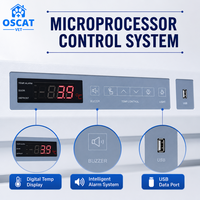 OSCAT 238L 2~8 ℃   Réfrigérateur de laboratoire avec contrôle par microprocesseur, alarme haute/basse température et dégivrage automatique pour usage pharmaceutique et hospitalier