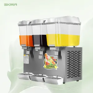 2024 New Commercial Restaurant Equipment Three Cylinder Beverage Dispenser 48L Big Capacity Fruit Drink Dispenser