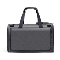 Sac de transport pliable et réglable pour animaux de compagnie, grande capacité, souple, pour chat et chiot, avec fermeture à ceinture, pour la maison, l'extérieur et les voyages