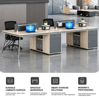 Nouvelle station de travail modulaire simple et moderne pour bureau, avec chaise, design industriel en bois et support pour ordinateur