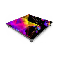 Paneles de cristal templado para decoración de bodas, esteras para dj, club nocturno, fiesta de baile, 3d, impermeable, RGB, 50x50cm