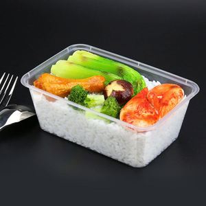 Contenedor de Alimentos Desechable para Llevar, Apto para Microondas, de Polipropileno de Grado Alimenticio, Moderno, de 500 ml, 750 ml, 1000 ml, con Tapas - Product Image 4