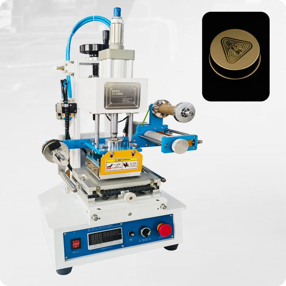 Pneumatic Semi-automatic Hot Press for Plastic Parts for Color logo ...