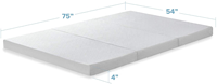 Aidi Spftm-01 cama individual plegable para exteriores, colchoneta de futón de 97x195x10cm, colchón de espuma viscoelástica 25d, cubierta protectora lavable