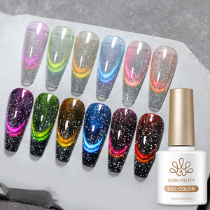 BORN PRETTY 10ml Vernis Gel Holographique <span class=keywords><strong>Effet</strong></span> Œil de Chat Pailleté Ultra Brillant Réfléchissant OEM pour Nail Art - Product Image 1