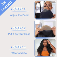 Perruques Lace Front Bouclées Sans Colle Cheveux Humains Brésiliens Remy Densité 250% Longues avec Dentelle HD Transparente Toutes Couleurs avec Baby Hair