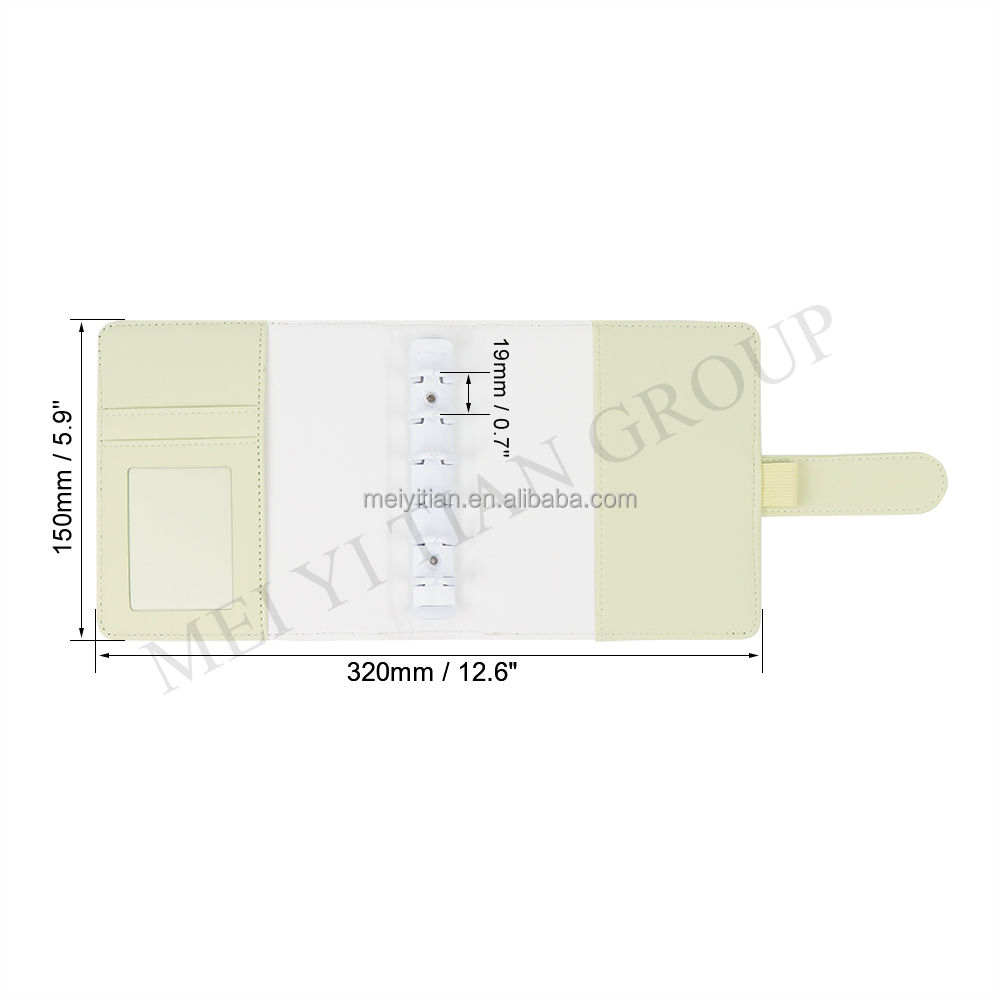 マカロン A7 スクエア PU バインダーノート 月間プランナー 文房具セット