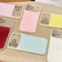 Coque de protection mate 2-en-1 couleur macaron avec protection d'objectif pour iPhone 13-17 Pro Max