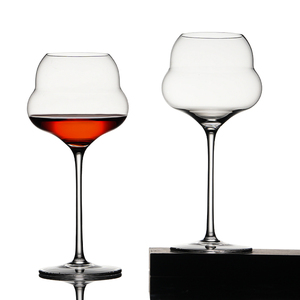 カスタムロゴ入り 大容量500ml・350ml バーガンディワイングラス ゴブレット 新デザイン クリスタルクリア 赤ワイングラス パーティー・結婚式用 - Product Image 6