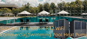 Bomba de Calor para Piscina R32 Eco MODBUS Táctil con Wifi, Modo Automático de Calefacción y Refrigeración, 136KW, Aplicación para Hoteles - Product Image 3